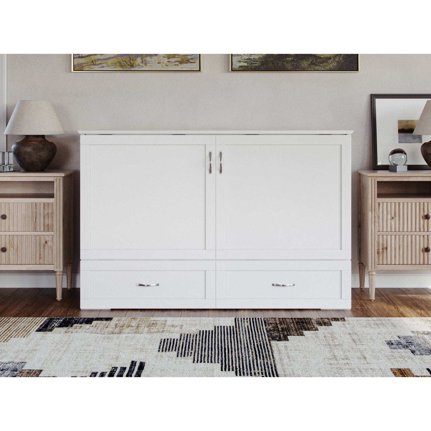 AFI Furnishings AFI Raleigh Murphy Bed Chest Queen White