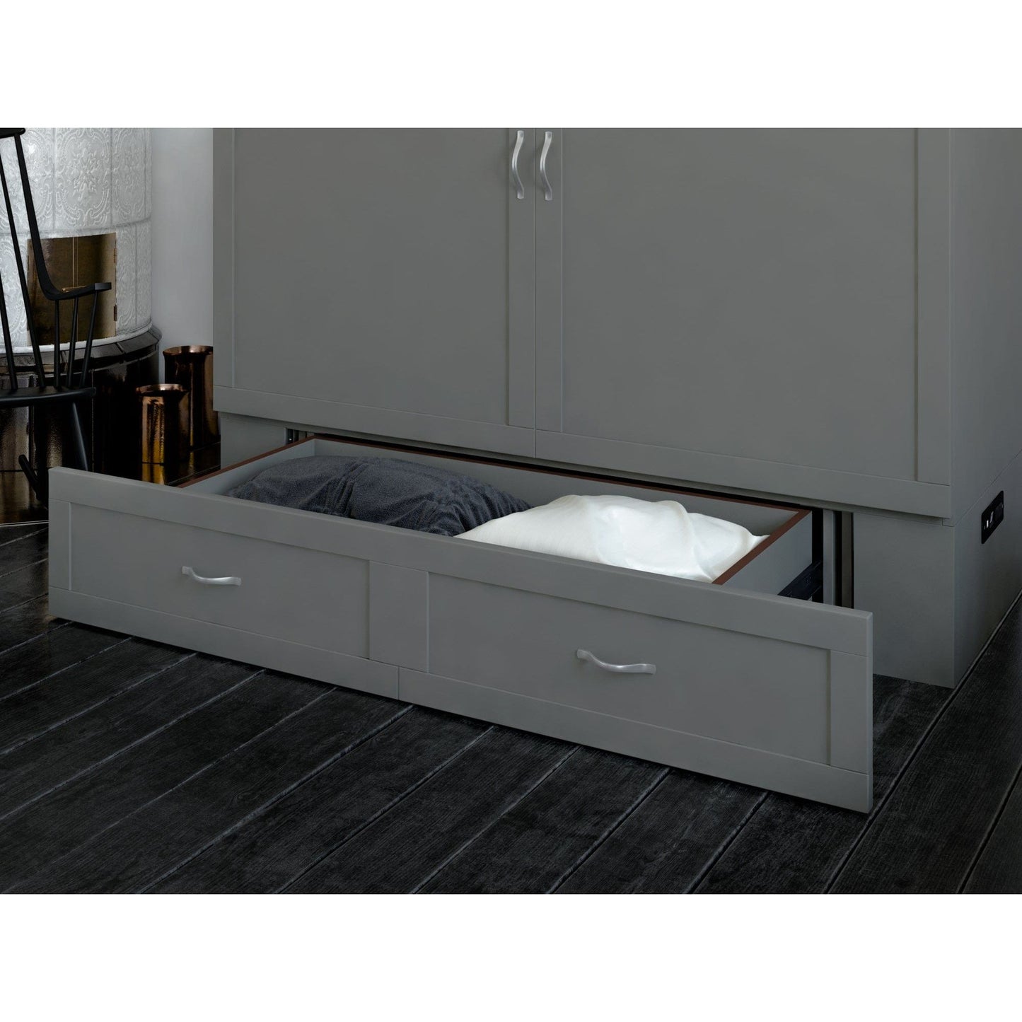 AFI Furnishings Hamilton Murphy Bed Chest Queen with Charging Station