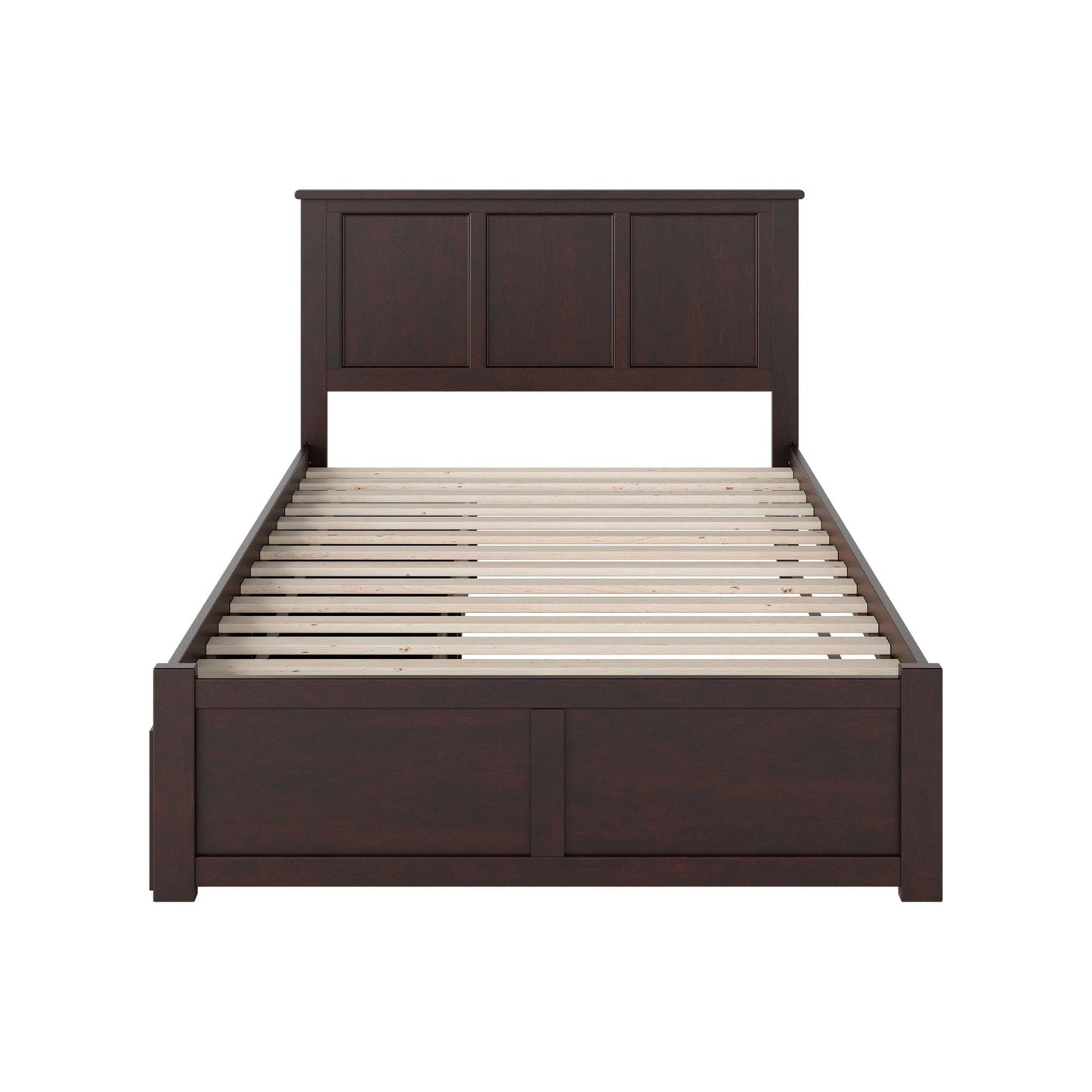 AFI Furnishings Madison Full Platform Bed with Flat Panel Foot Board and 2 Urban Bed Drawers