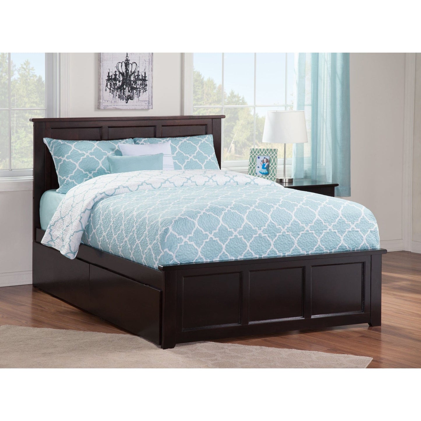 AFI Furnishings Madison Full Platform Bed with Matching Foot Board with 2 Urban Bed Drawers