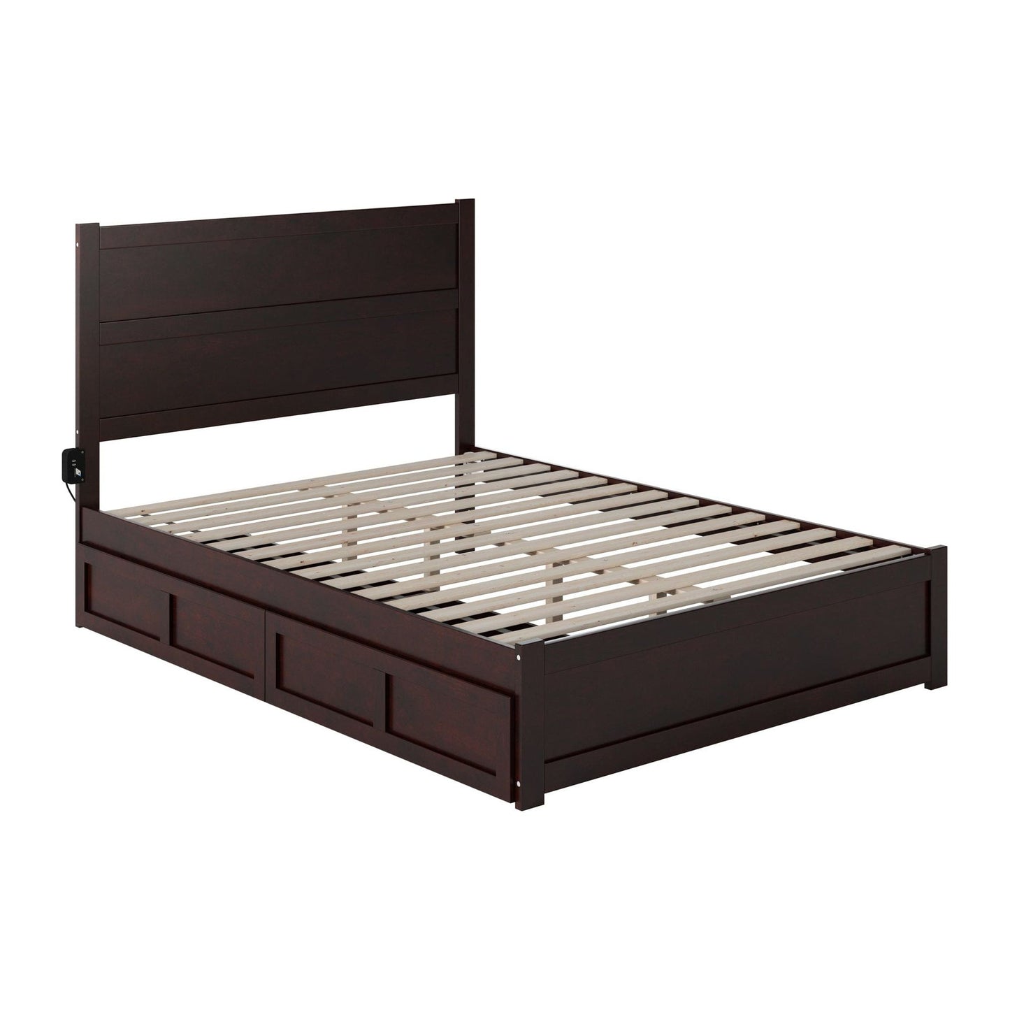 AFI Furnishings NoHo Queen Bed with Footboard and 2 Drawers in Espresso