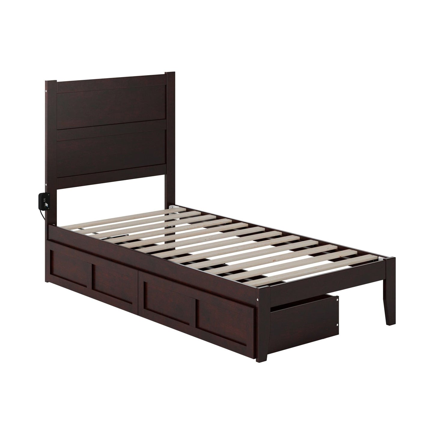 AFI Furnishings NoHo Twin Bed with 2 Drawers in Espresso