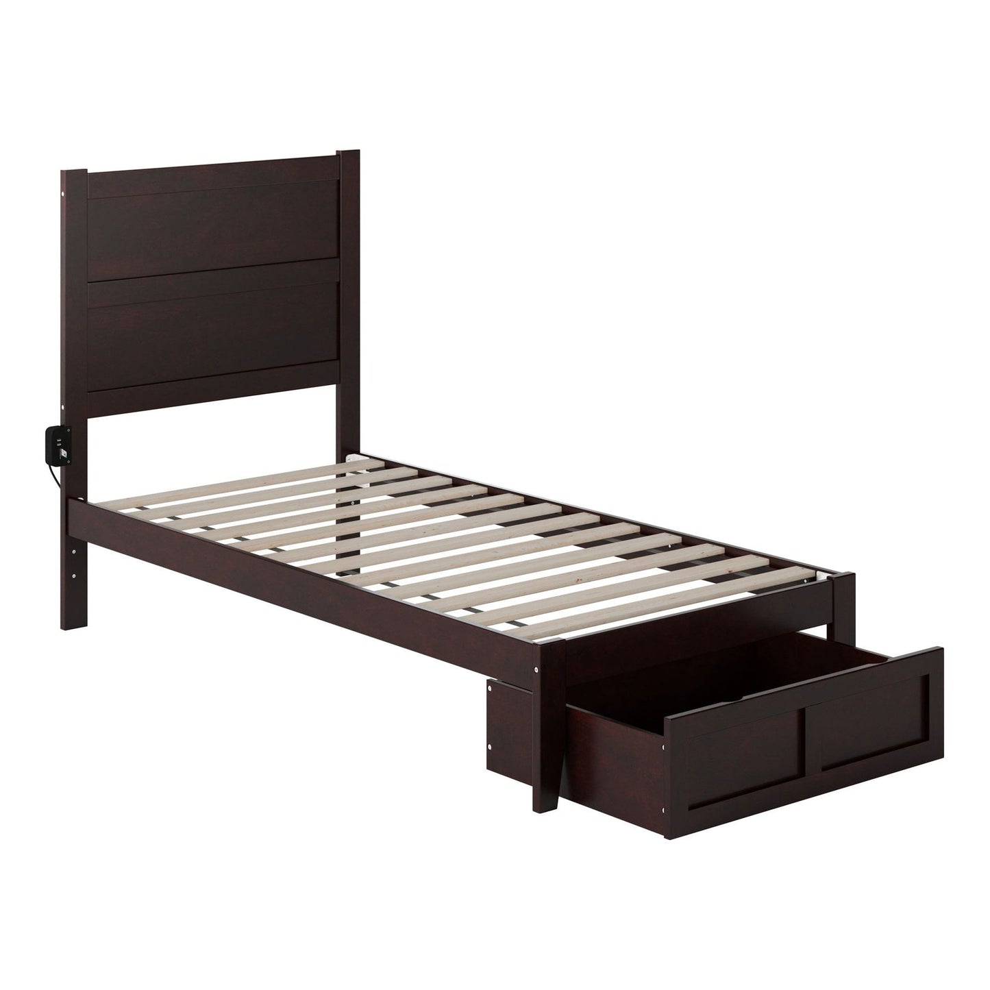 AFI Furnishings NoHo Twin Bed with Foot Drawer in Espresso AG9112221