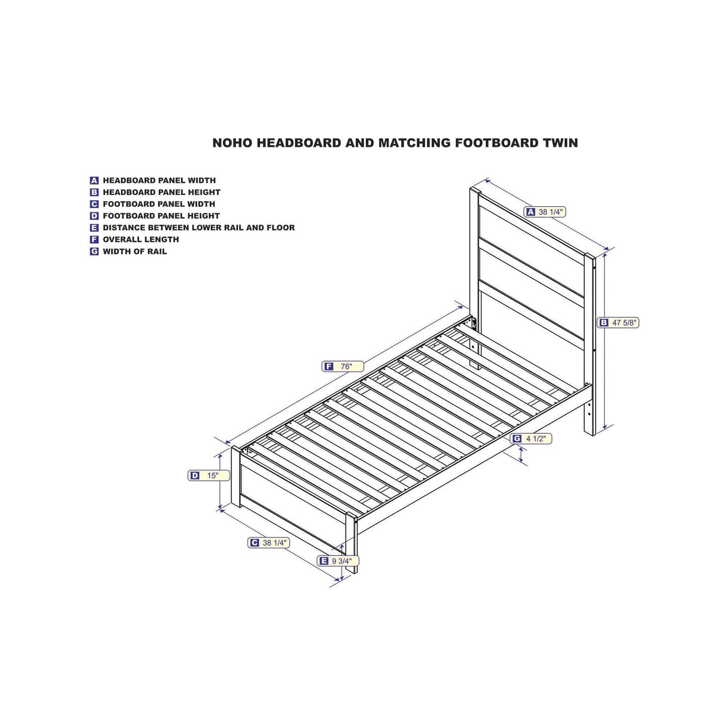 AFI Furnishings NoHo Twin Bed with Footboard in Espresso AG9160021