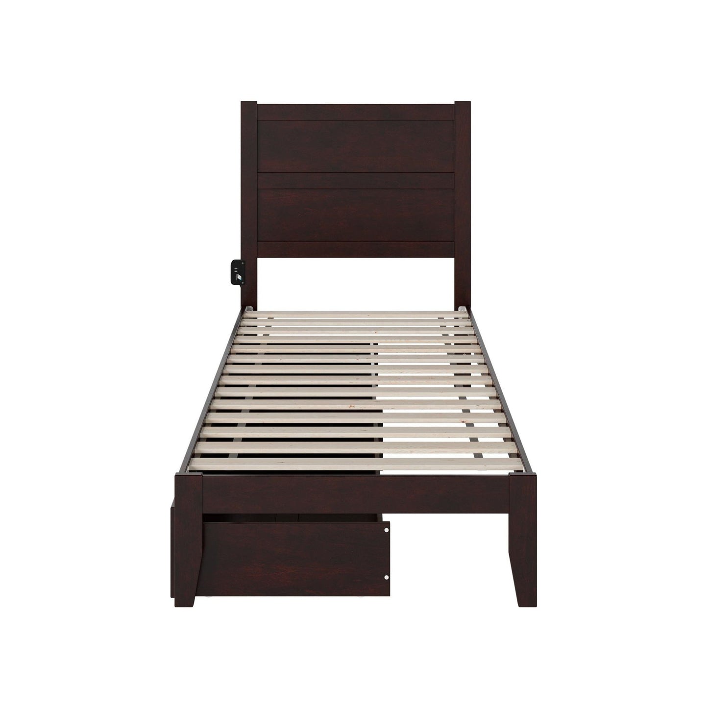 AFI Furnishings NoHo Twin Extra Long Bed with 2 Drawers in Espresso AG9113411