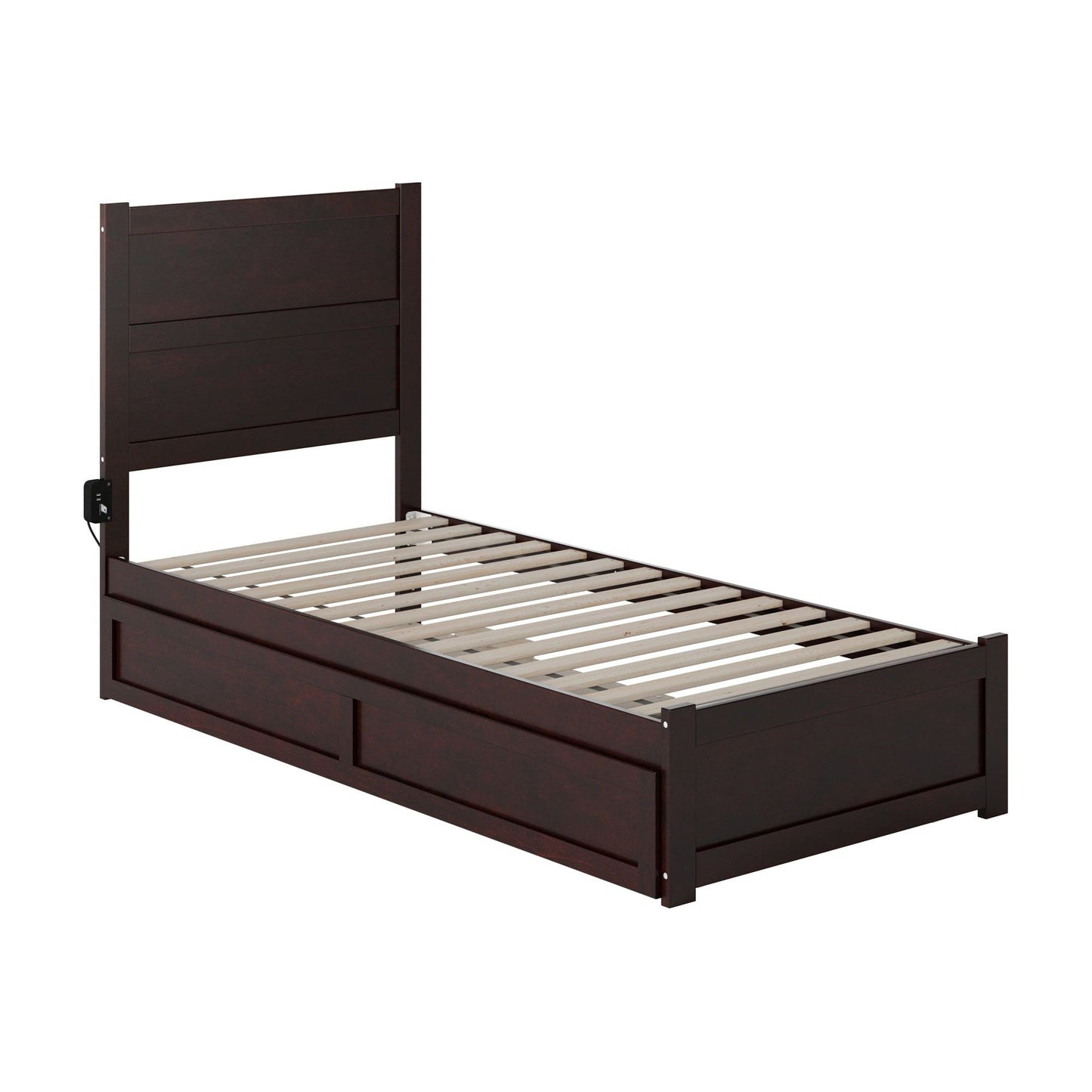 AFI Furnishings NoHo Twin Extra Long Bed with Footboard and Twin Extra Long Trundle in Espresso AG9161111