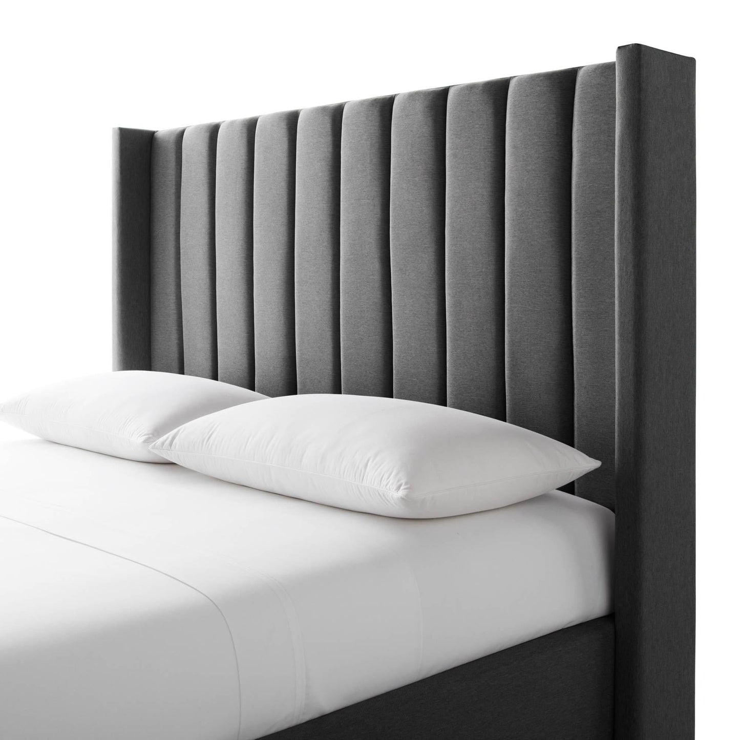 Malouf Malouf Blackwell headboard Queen in Charcoal STQQCHBLWBHB