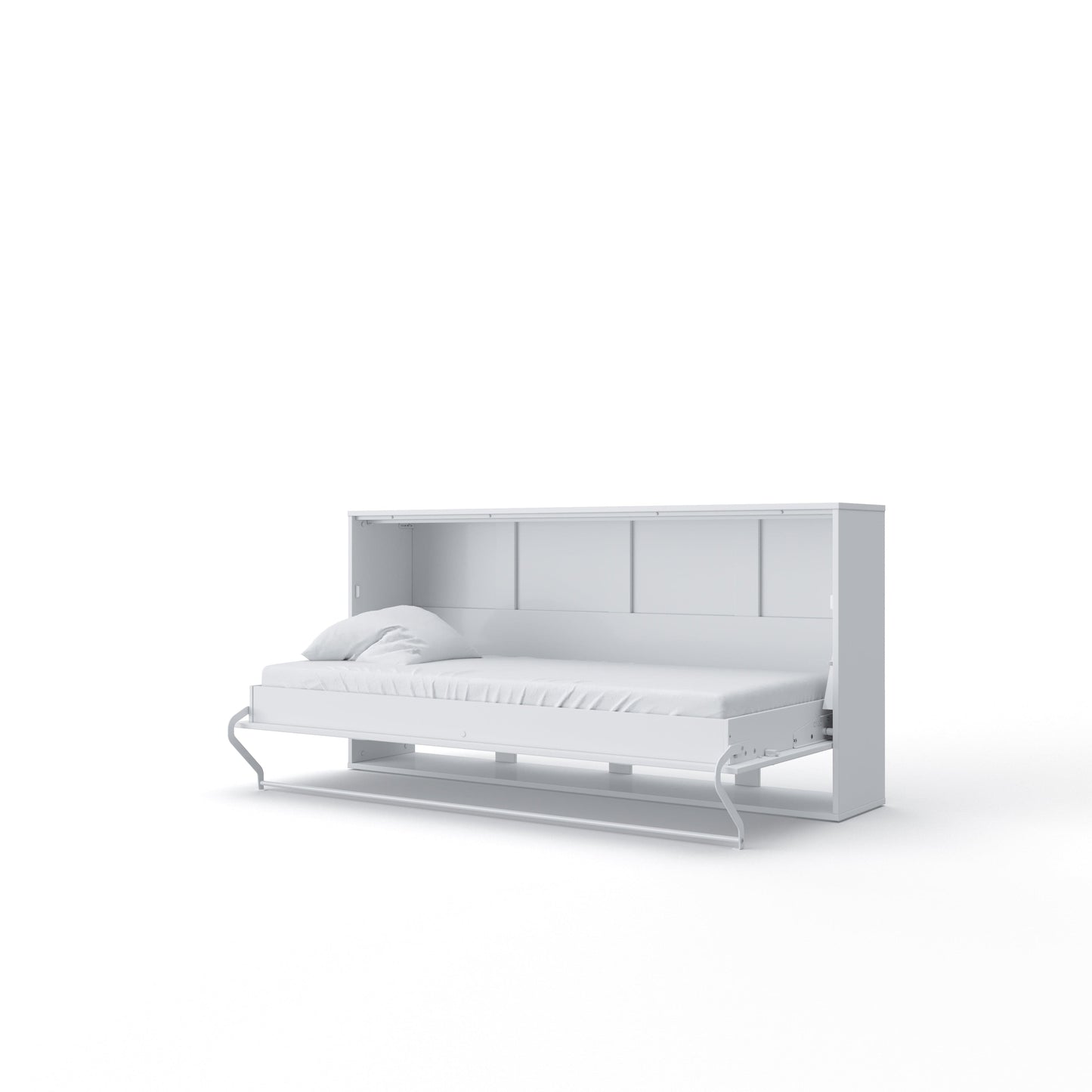 Maxima House Maxima House Horizontal Murphy Bed INVENTO , European Twin Size with mattress White/White IN-06W