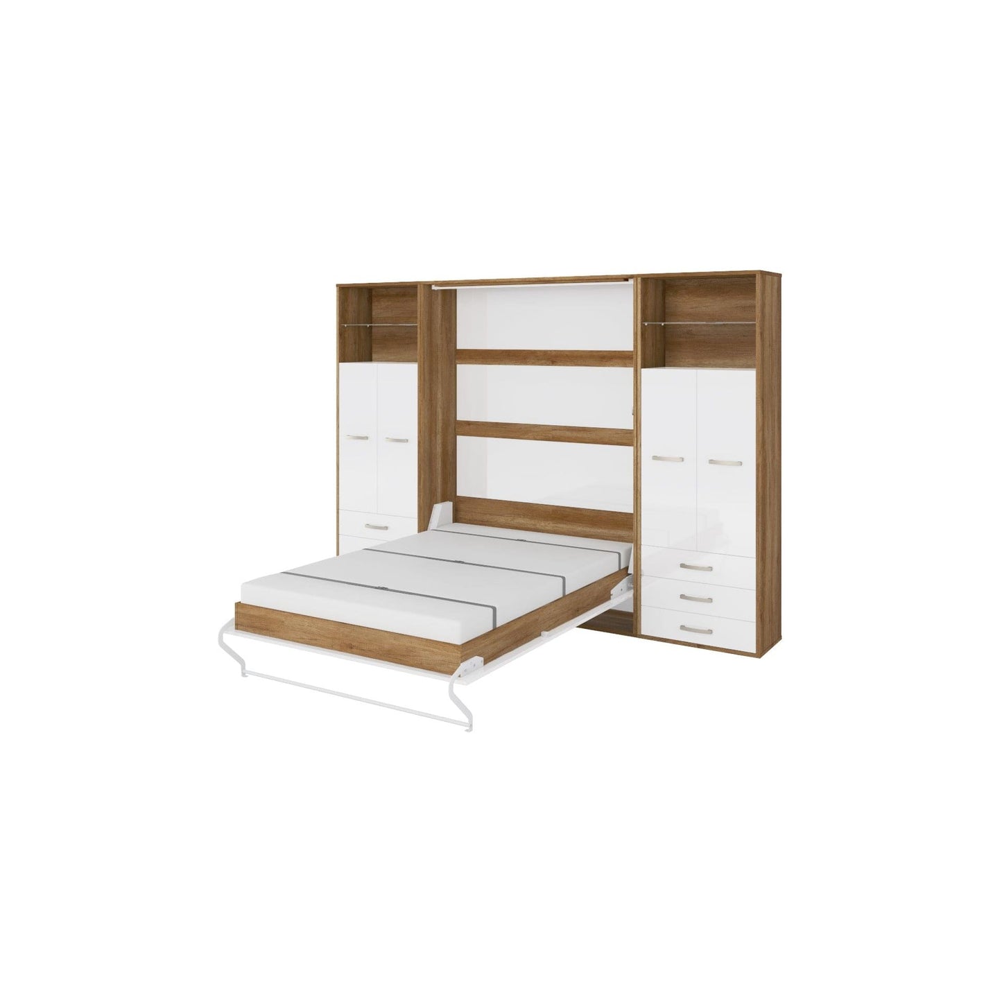 Maxima House Maxima House Vertical Wall Bed Invento, European Twin Size with 2 cabinets