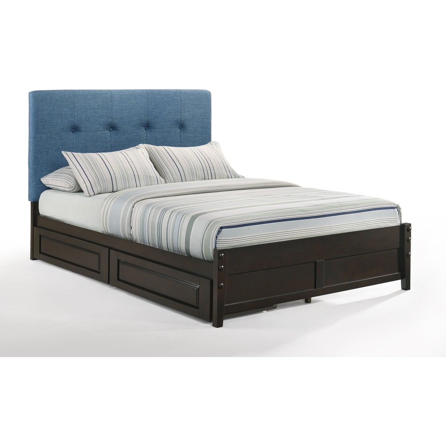 Night And Day Paprika California King Bed in Charcoal with Chocolate Finish Frame (P Series)