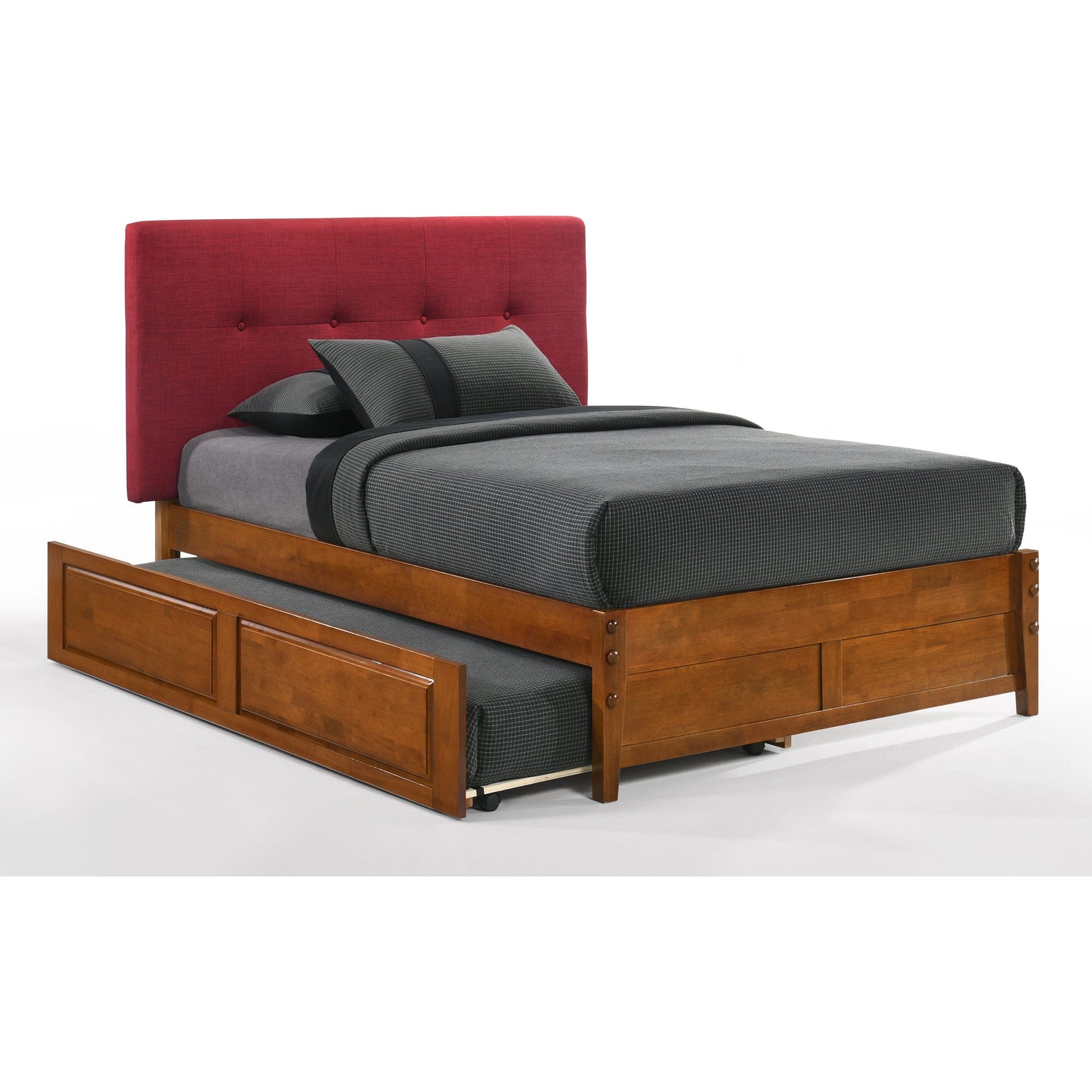 Night And Day Paprika California King Bed in Grey with Cherry Finish  Frame (P Series) PAP-PH-CKG-GY-CH-COM