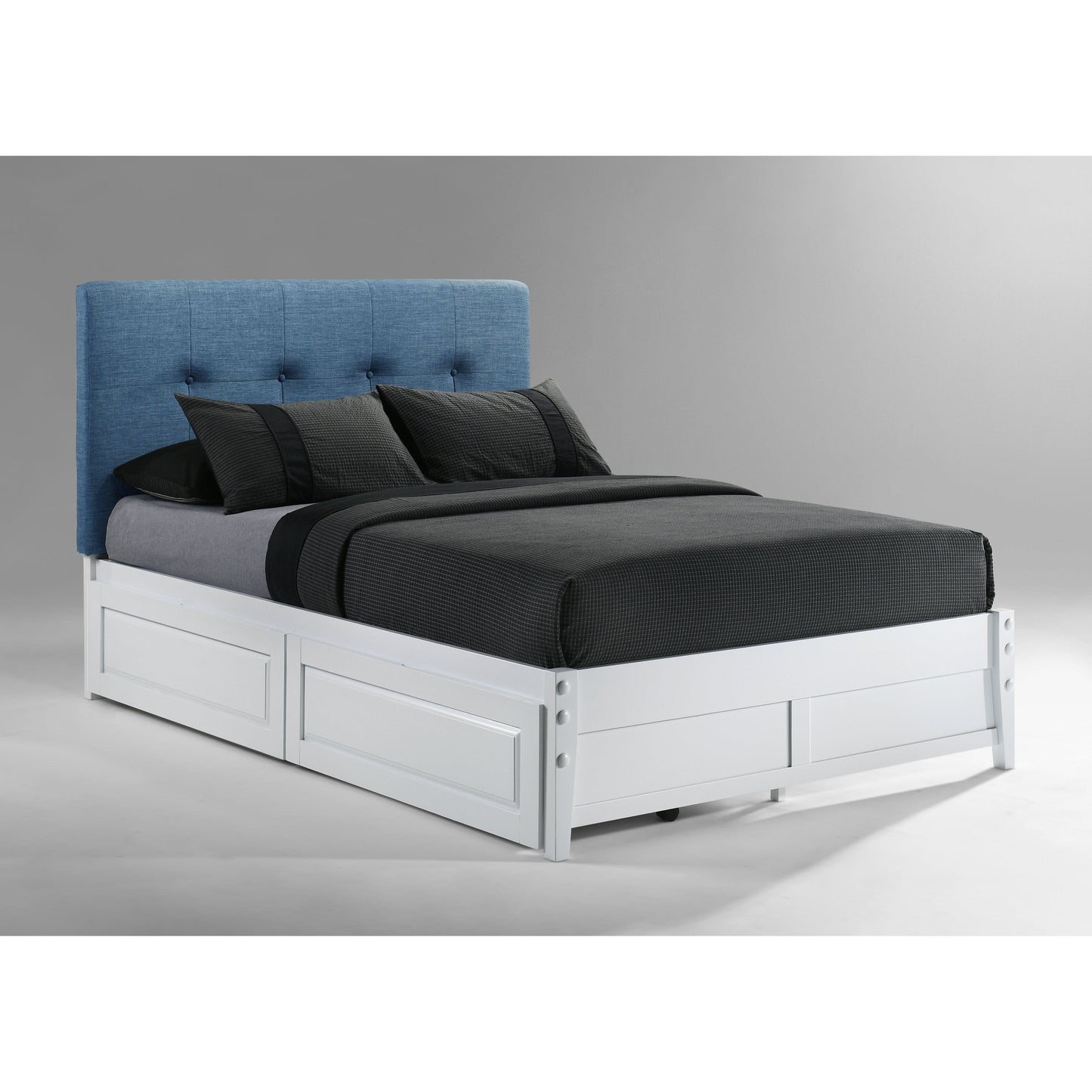 Night and Day Paprika Full Bed in Teal with White Finish Frame (K Series)