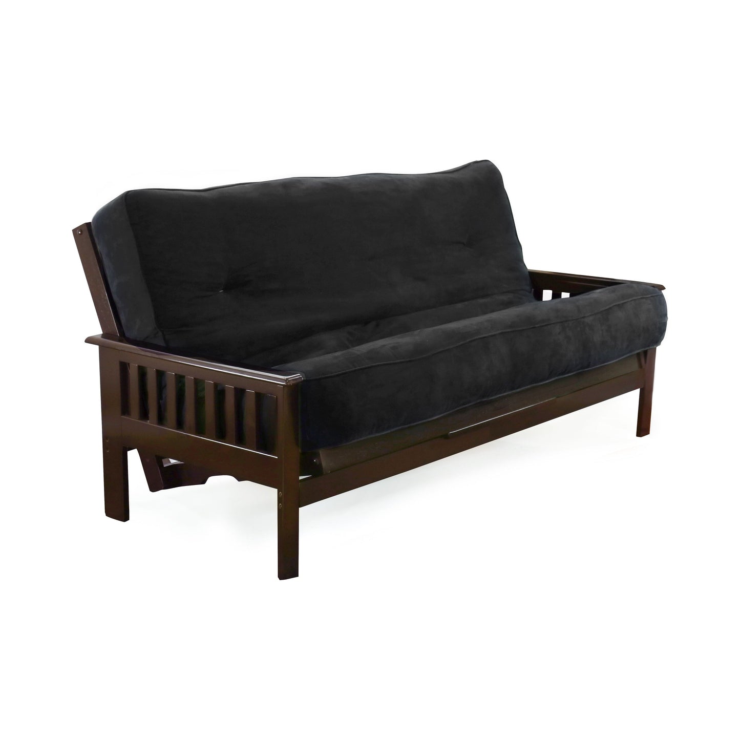 Night and Day Trinity Full Futon Frame in black walnut finish Chocolate BA-TRI-BMG-FUL-CHO