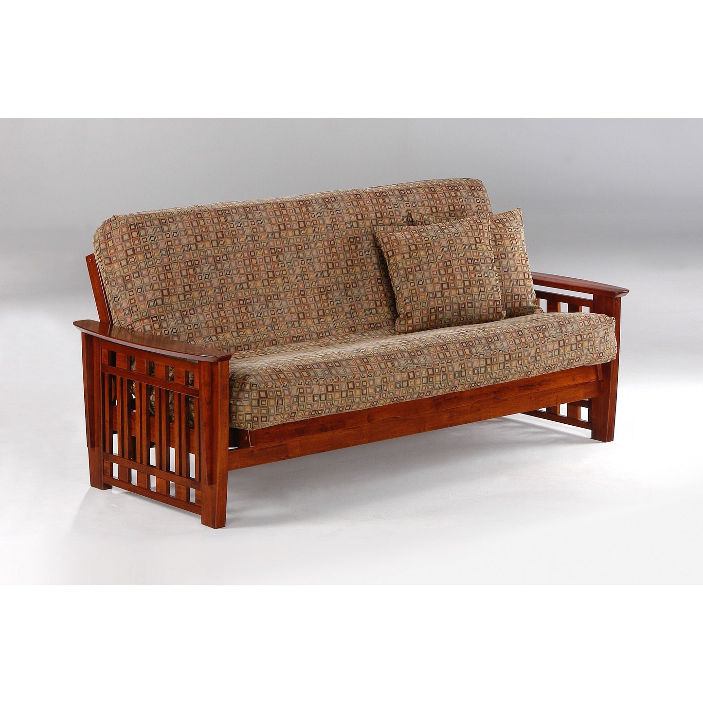 Night and Day Twilight Full Futon Frame in black walnut finish Cherry BA-TWI-BMG-FUL-CH