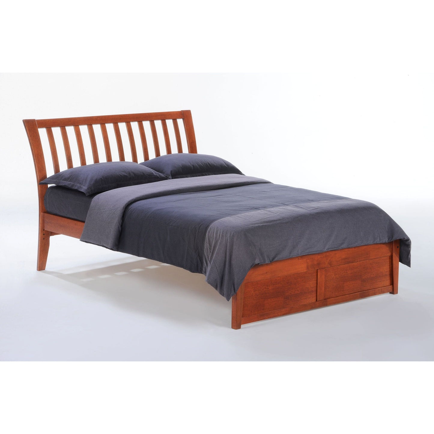 The Bedroom Emporium Eastern King K Series Nutmeg Bed in cherry finish Cherry NUT-PH-EKG-COM-K-CH