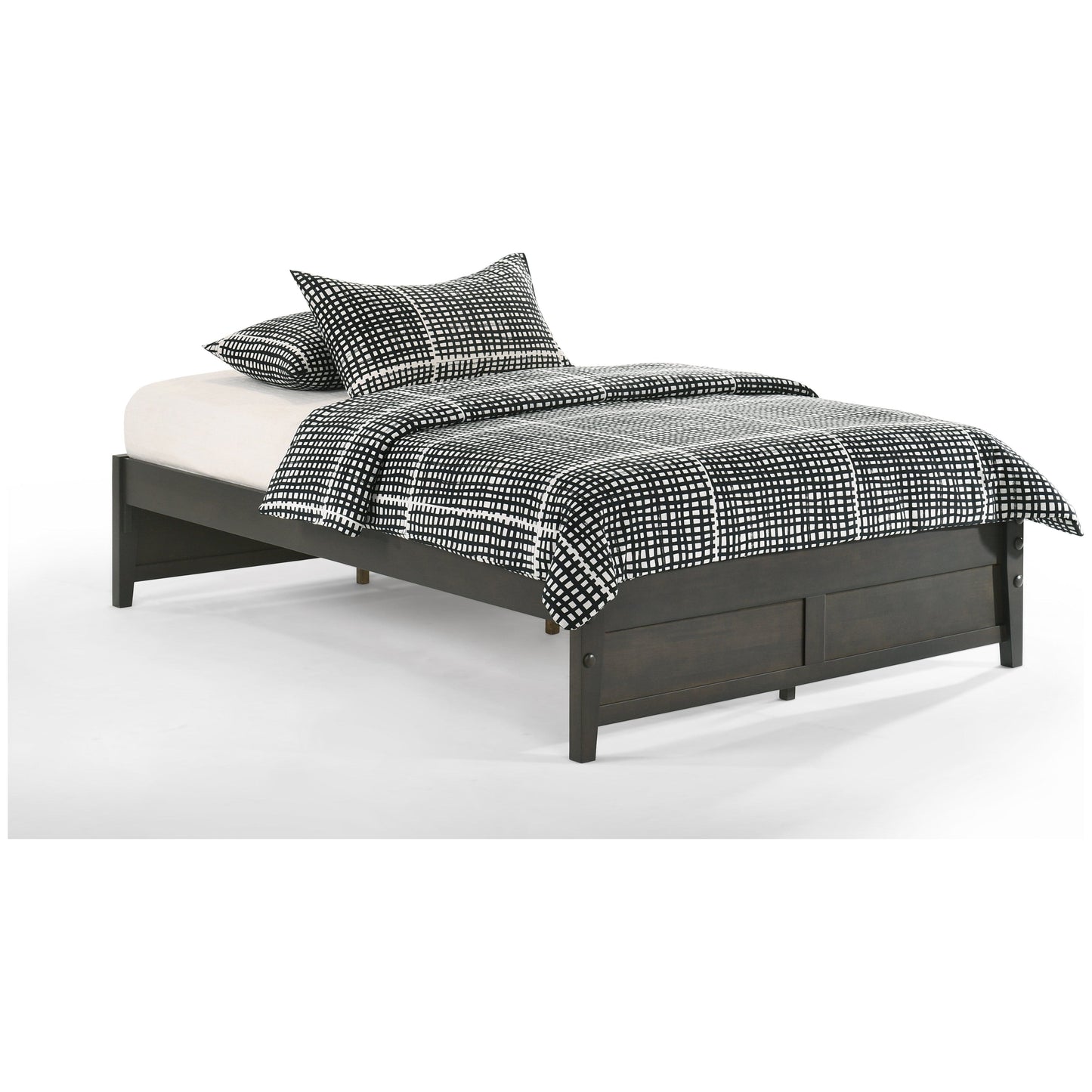 The Bedroom Emporium King Basic Platform Bed in chocolate finish (K Series)