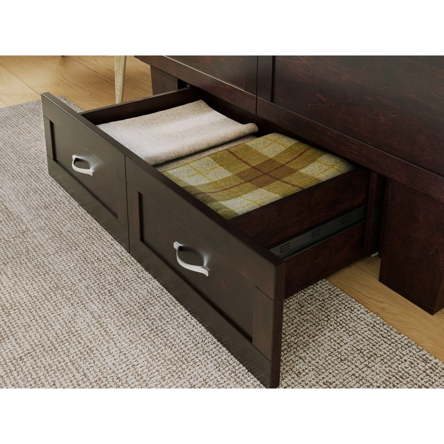 The Bedroom Emporium Monroe Full Murphy Bed Chest in Espresso