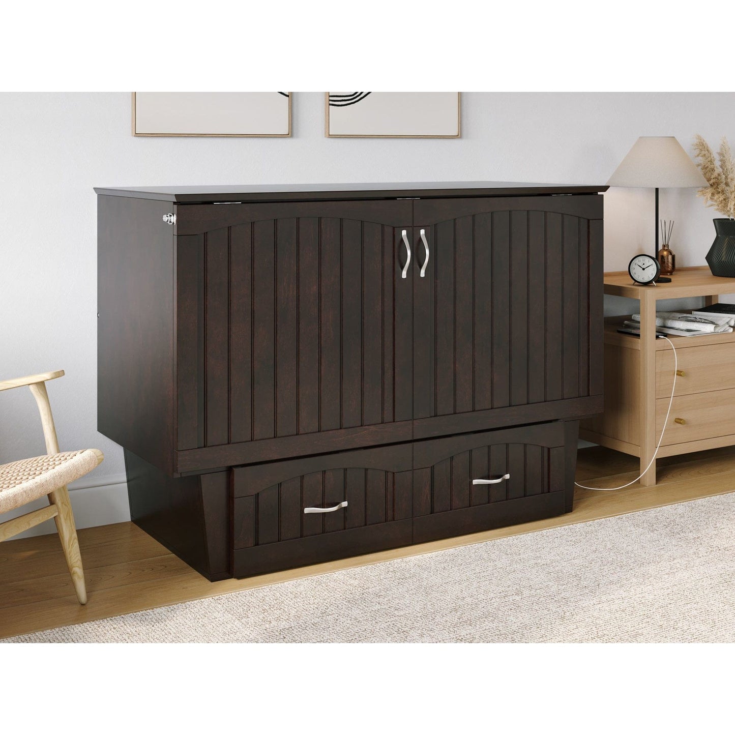 The Bedroom Emporium Nantucket Full Murphy Bed Chest