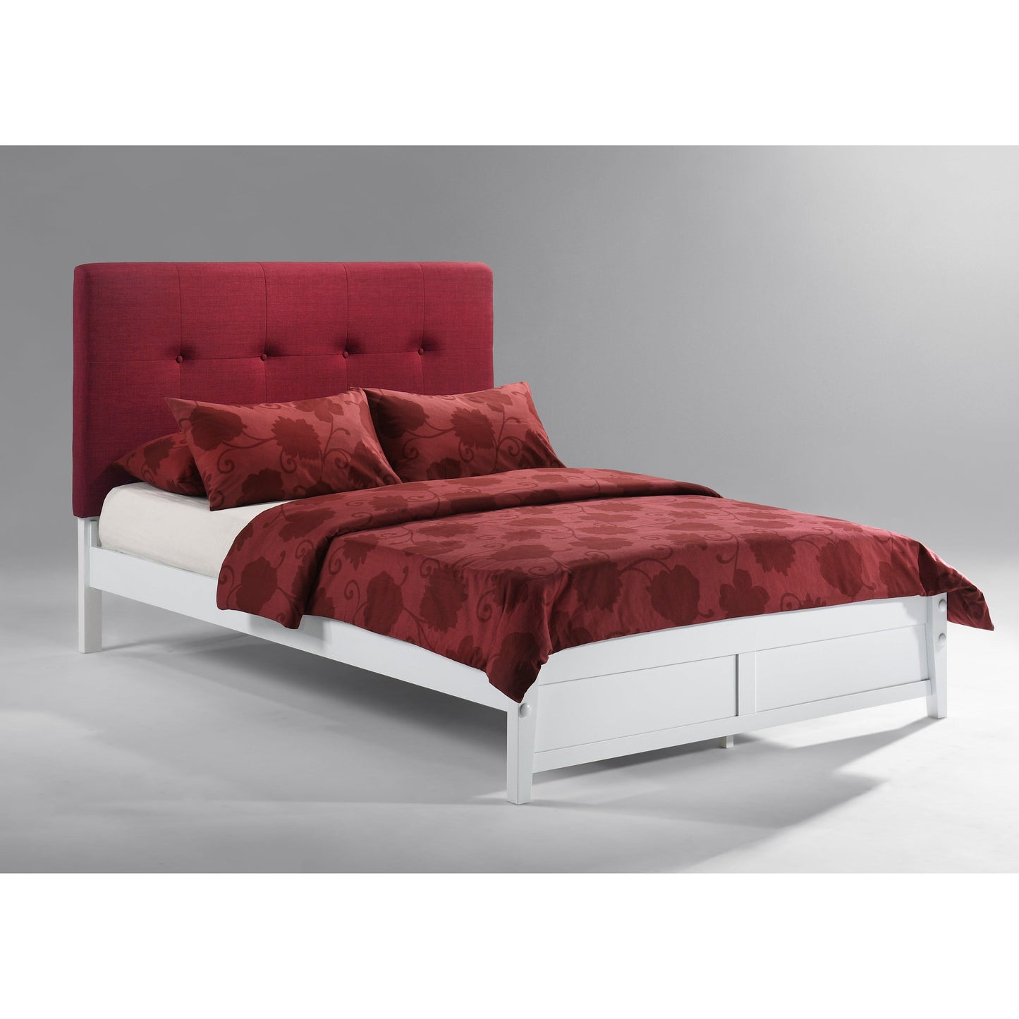 The Bedroom Emporium Paprika Twin Bed in Teal with White Finish Frame (K Series)