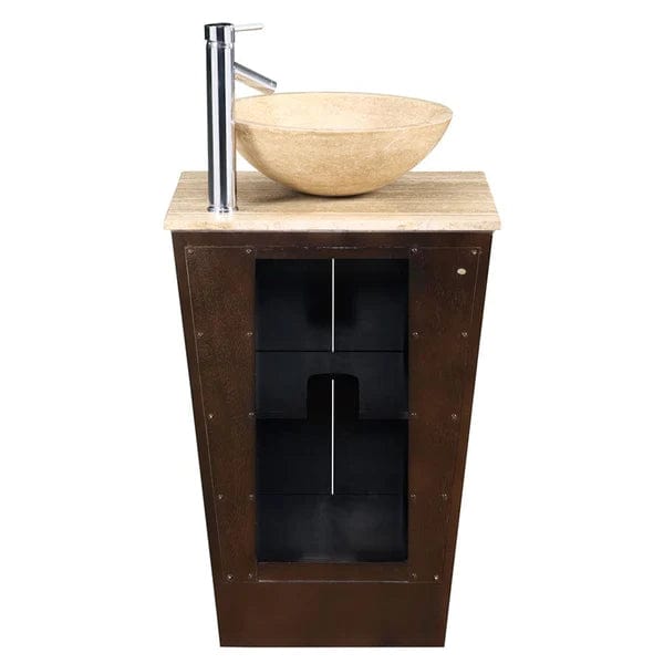 The Bedroom Emporium Silkroad Exclusive 22 inch Single Vanity with Travertine Counter Top