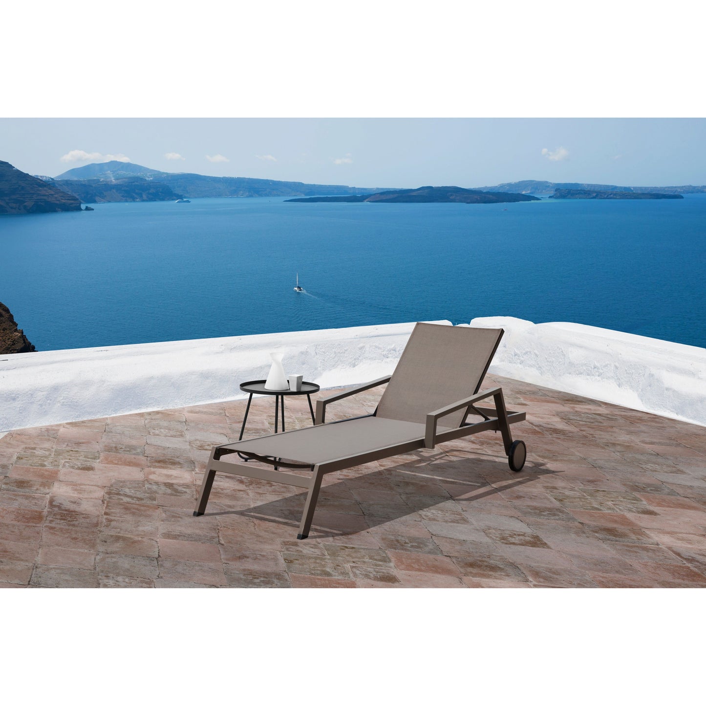 Whiteline Modern Living Bondi Outdoor Chaise Taupe CL1534-TAU