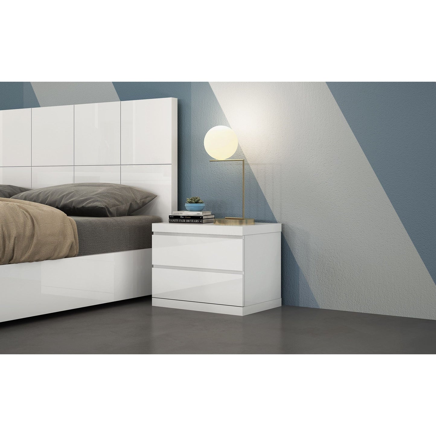 Whiteline Modern Living Whiteline Anna Night Stand Small White NS1207S-WHT