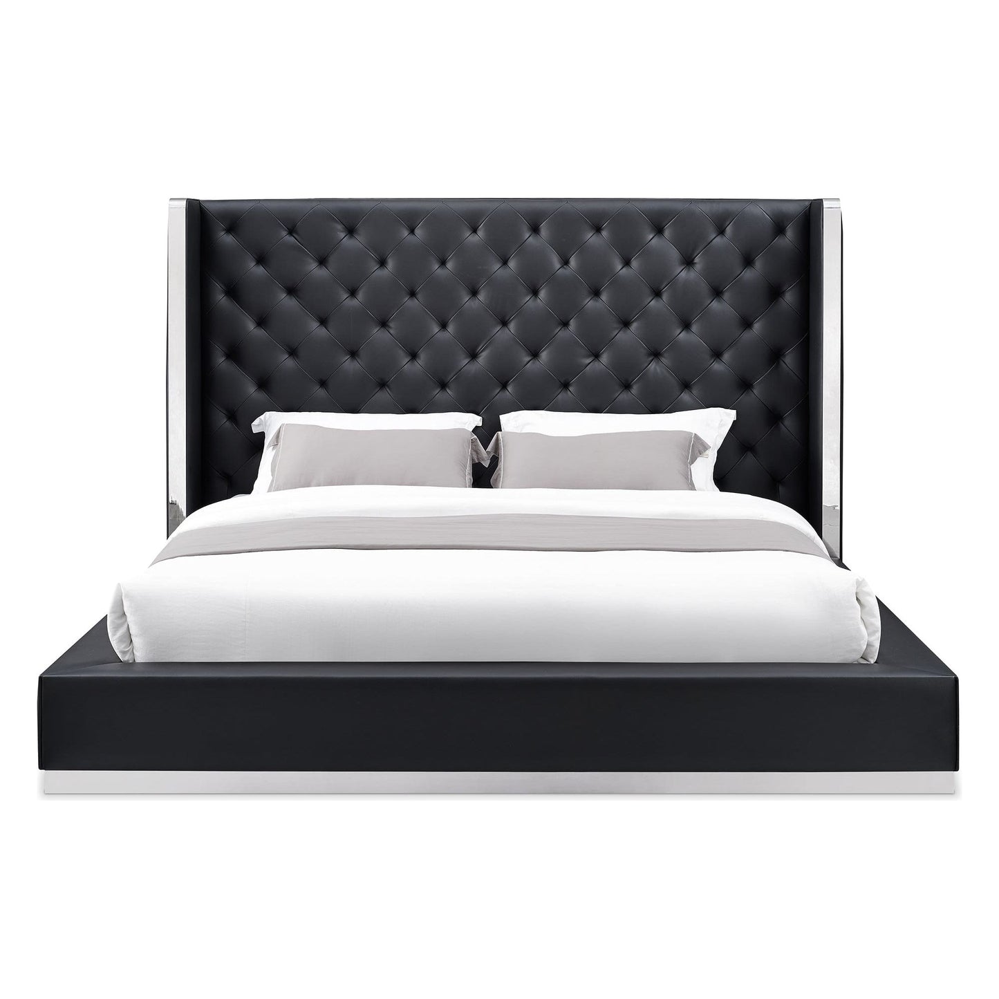 Whitelline Modern Living Abrazo King Bed Black BK1356P-BLK