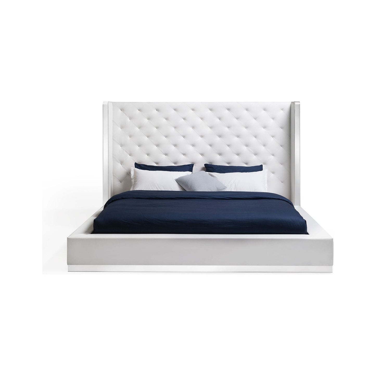 Whitelline Modern Living Abrazo King Bed White BK1356P-WHT