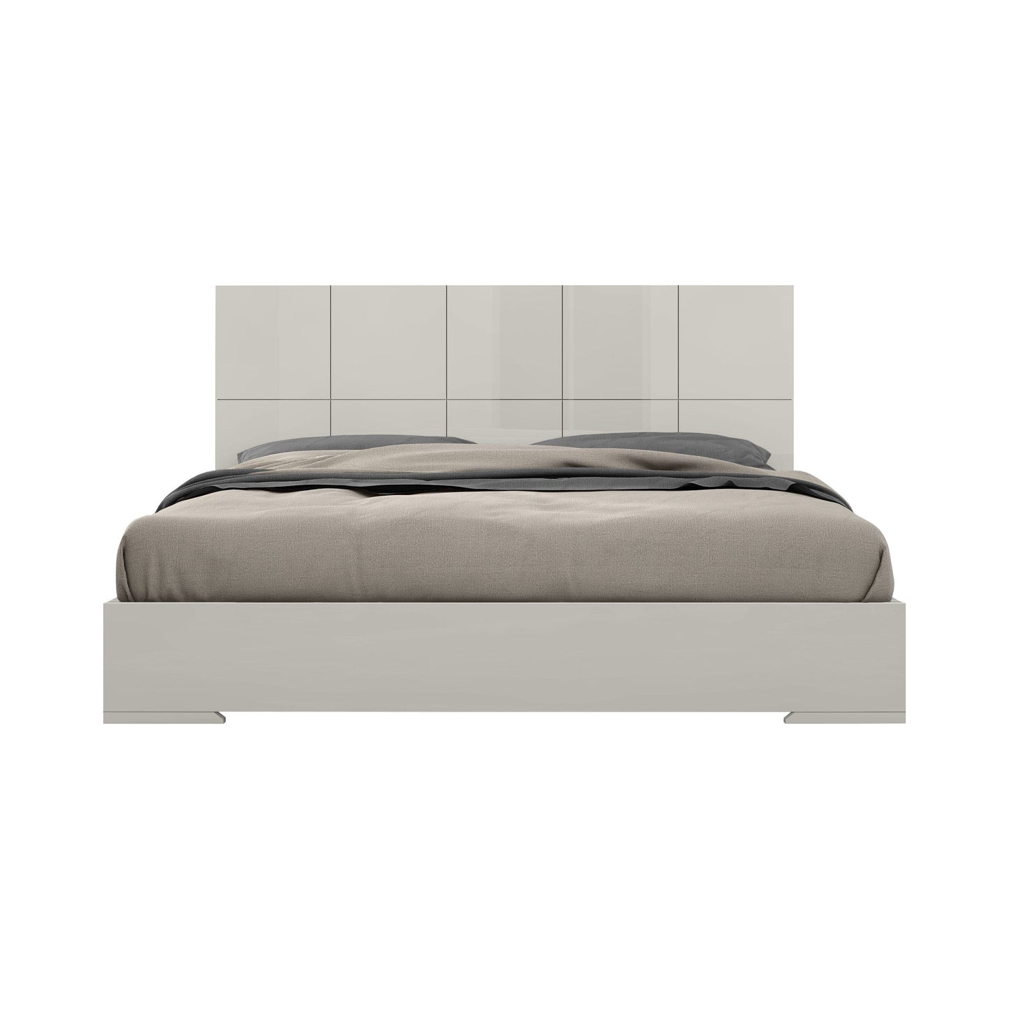 Whitelline Modern Living Anna Queen Bed Light Grey BQ1207-LGRY