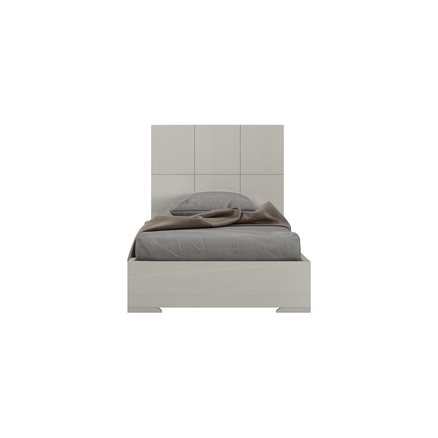 Whitelline Modern Living Whiteline Anna Twin Bed Light Grey BT1207-LGRY