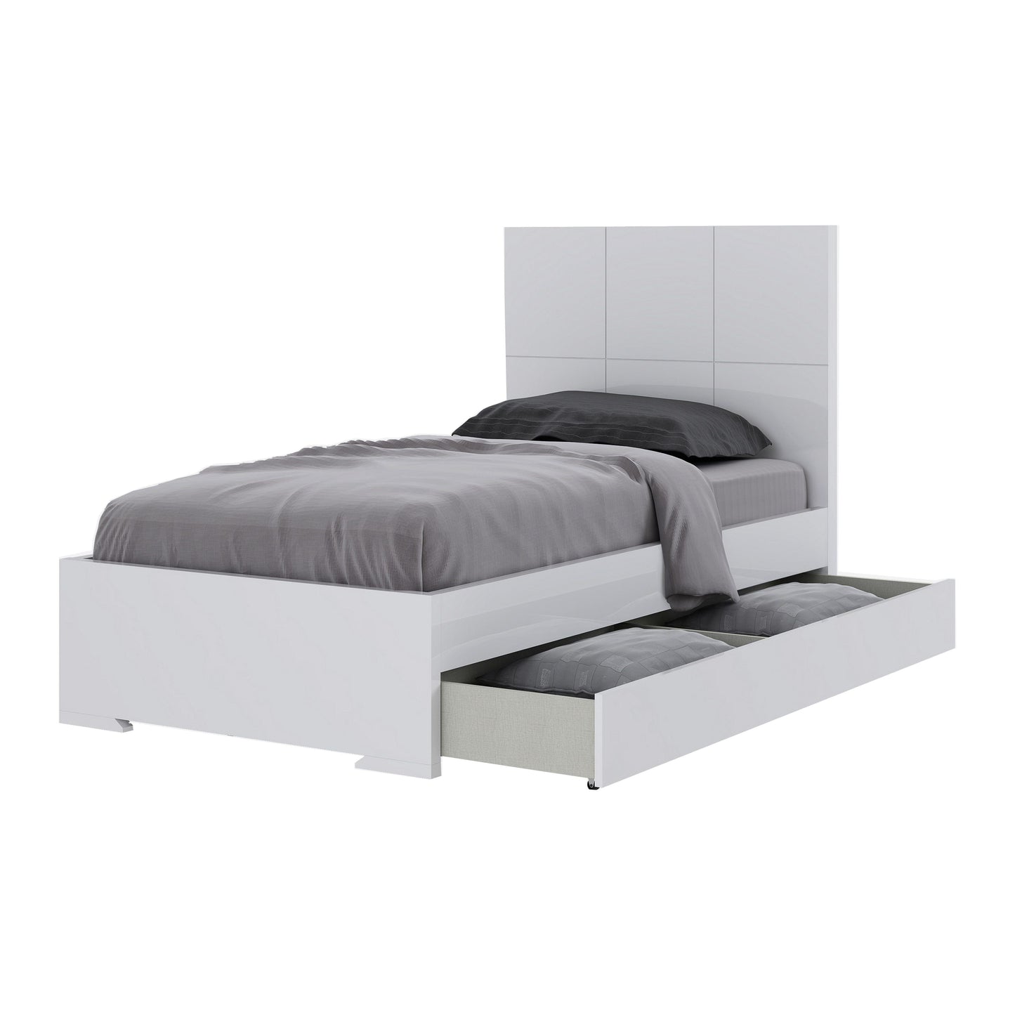 Whitelline Modern Living Whiteline Anna Twin Trundle Bed BT1207T-WHT