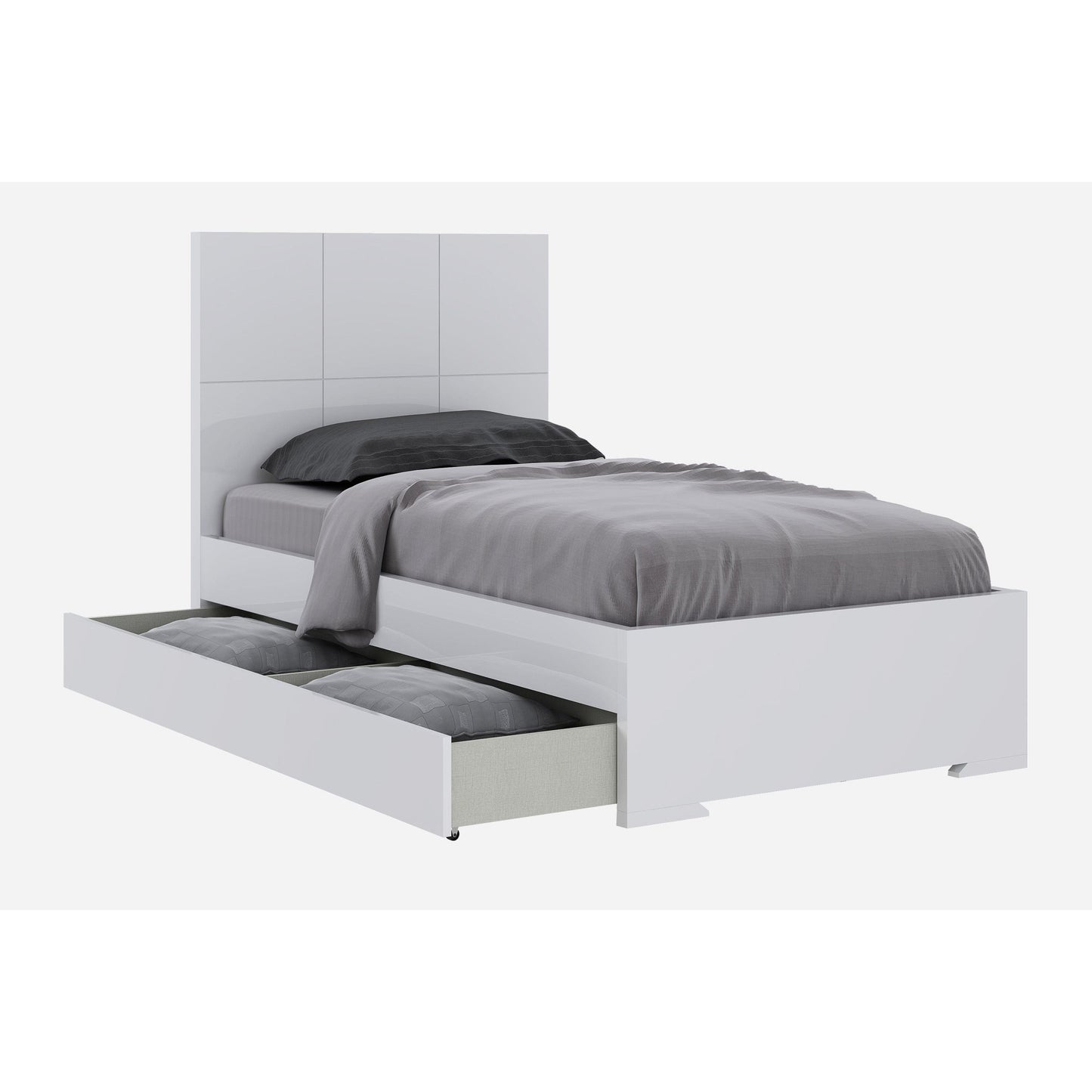 Whitelline Modern Living Whiteline Anna Twin Trundle Bed BT1207T-WHT