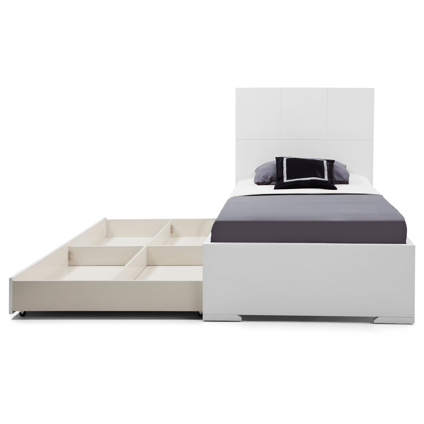 Whitelline Modern Living Whiteline Anna Twin Trundle Bed BT1207T-WHT