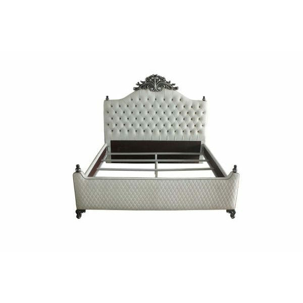 ACME House Delphine Queen Bed in Two Tone Ivory 28850Q