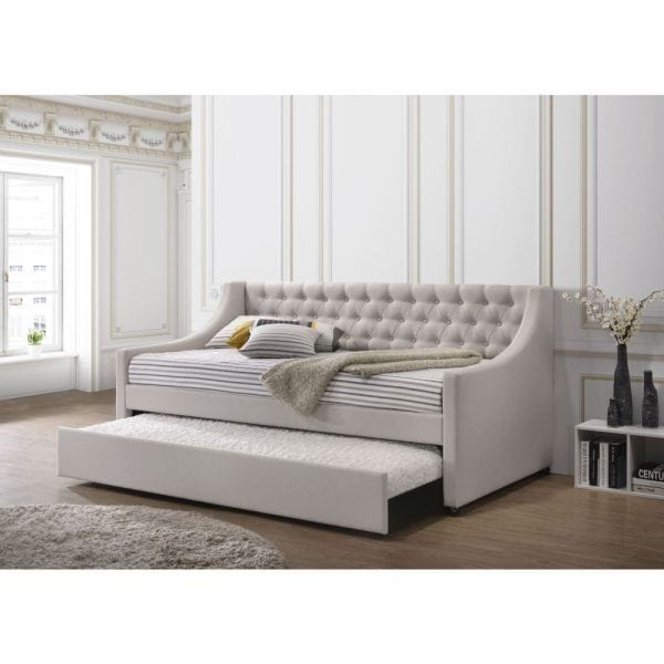 ACME Lianna Twin Daybed in Fog Fabric 39395