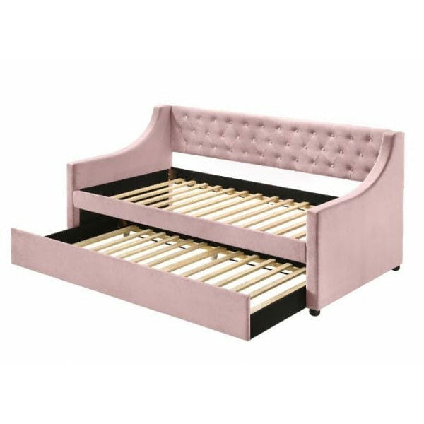 ACME Lianna Twin Daybed in Pink Velvet 39380