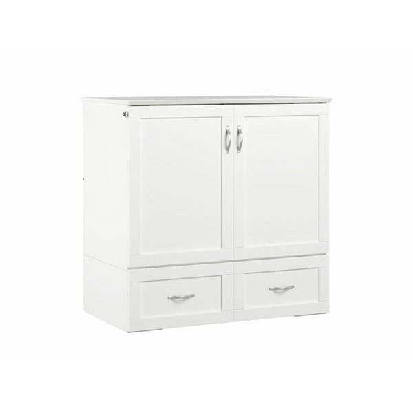 AFI Furnishings Hamilton Murphy Bed Chest Twin Extra Long White with Charging Station AC621142