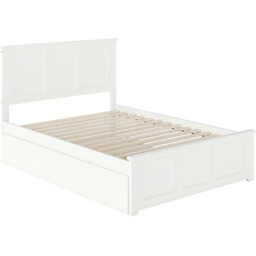 Atlantic Furniture Bed Madison Full Platform Bed with Matching Foot Board with Full Size Urban Trundle Bed in Espresso