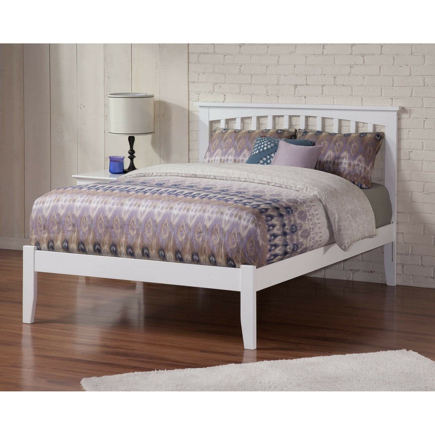 Atlantic Furniture Bed Mission King Platform Bed with Open Foot Board in Espresso