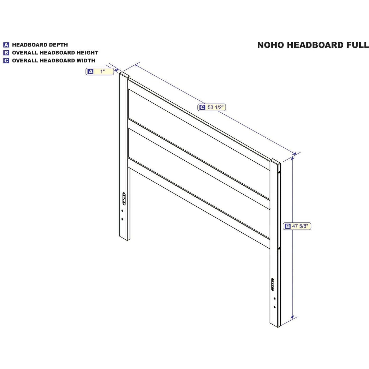 AFI Furnishings NoHo Full Bed in White AG9110032