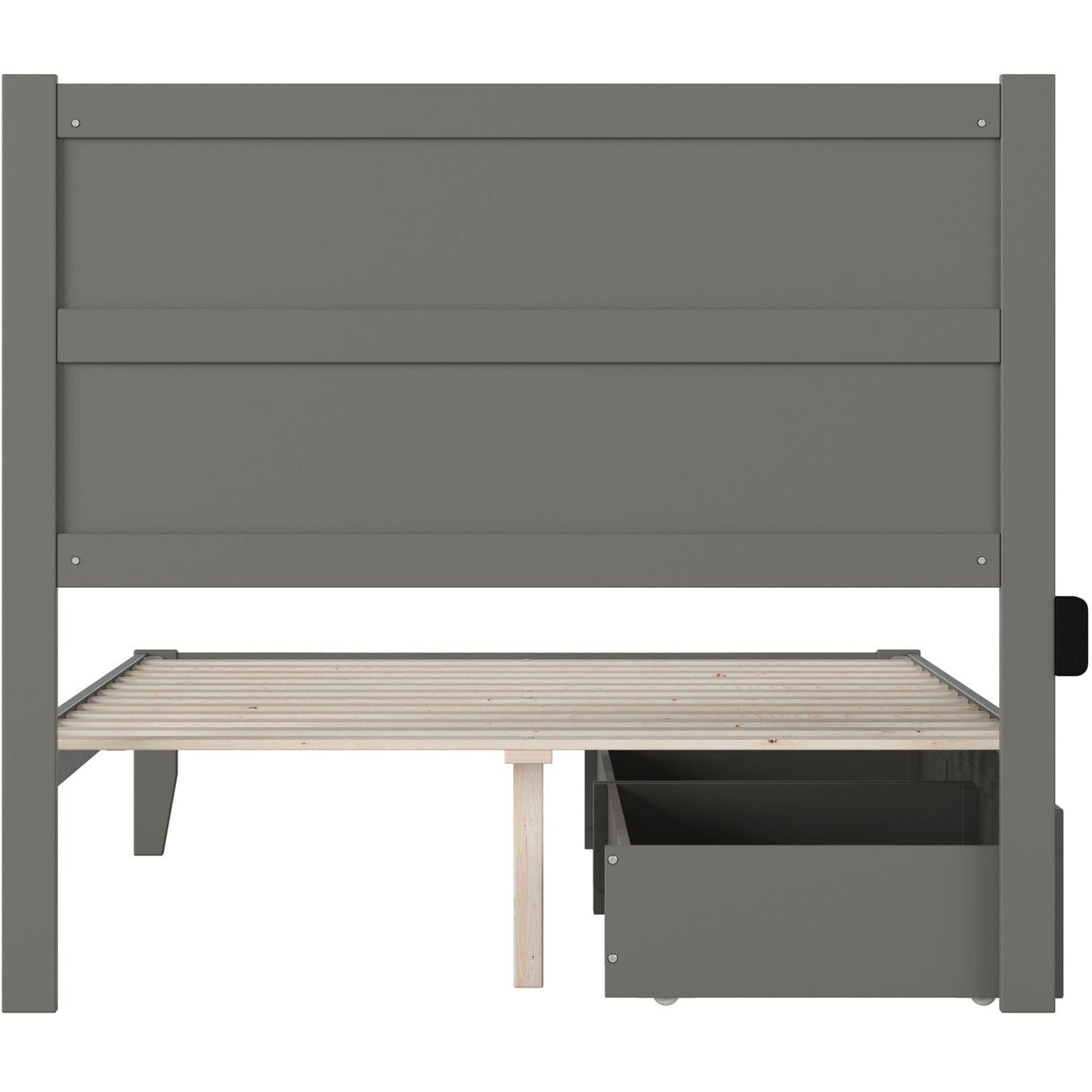 AFI Furnishings NoHo Full Bed with 2 Drawers in Grey AG9113339