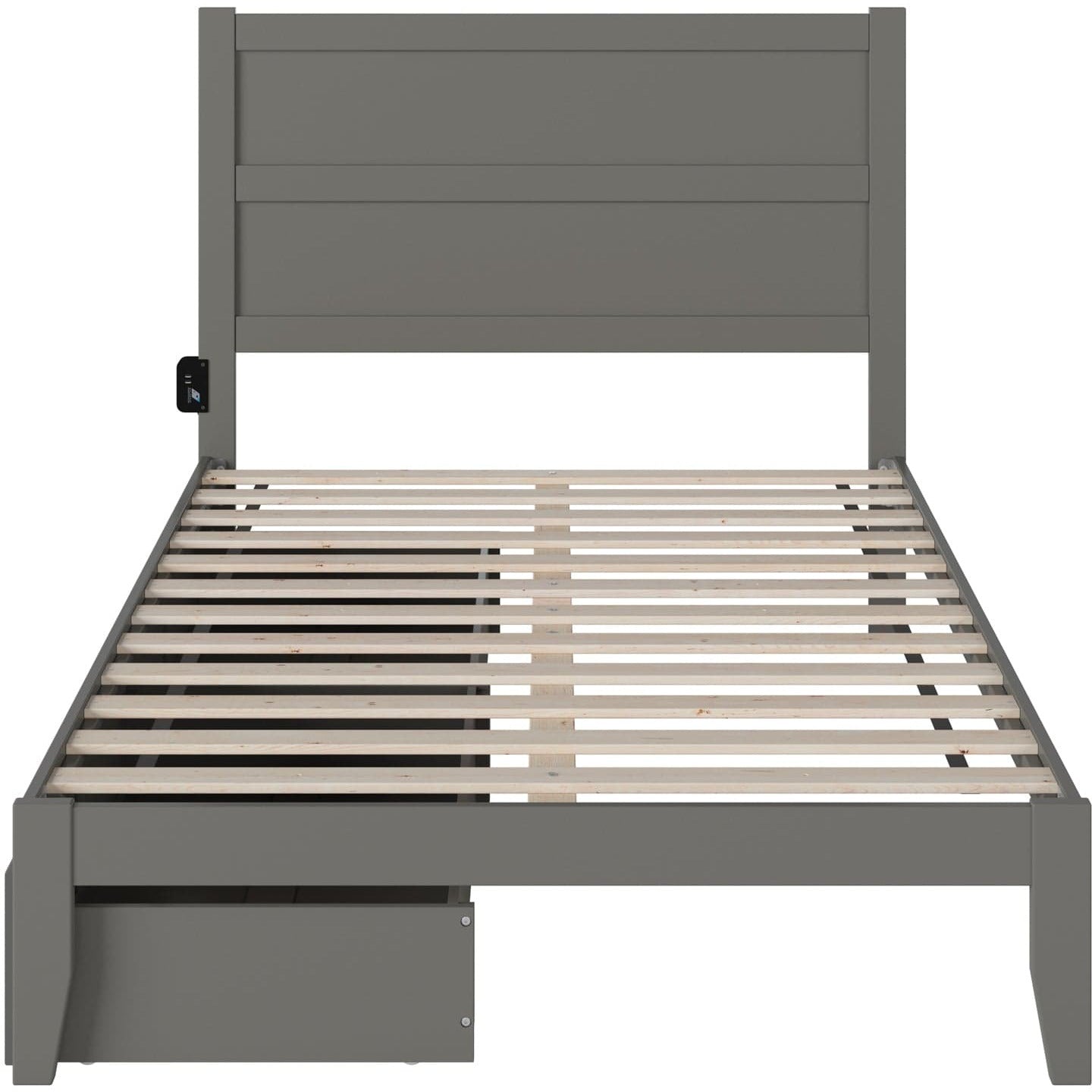 AFI Furnishings NoHo Full Bed with 2 Drawers in Grey AG9113339