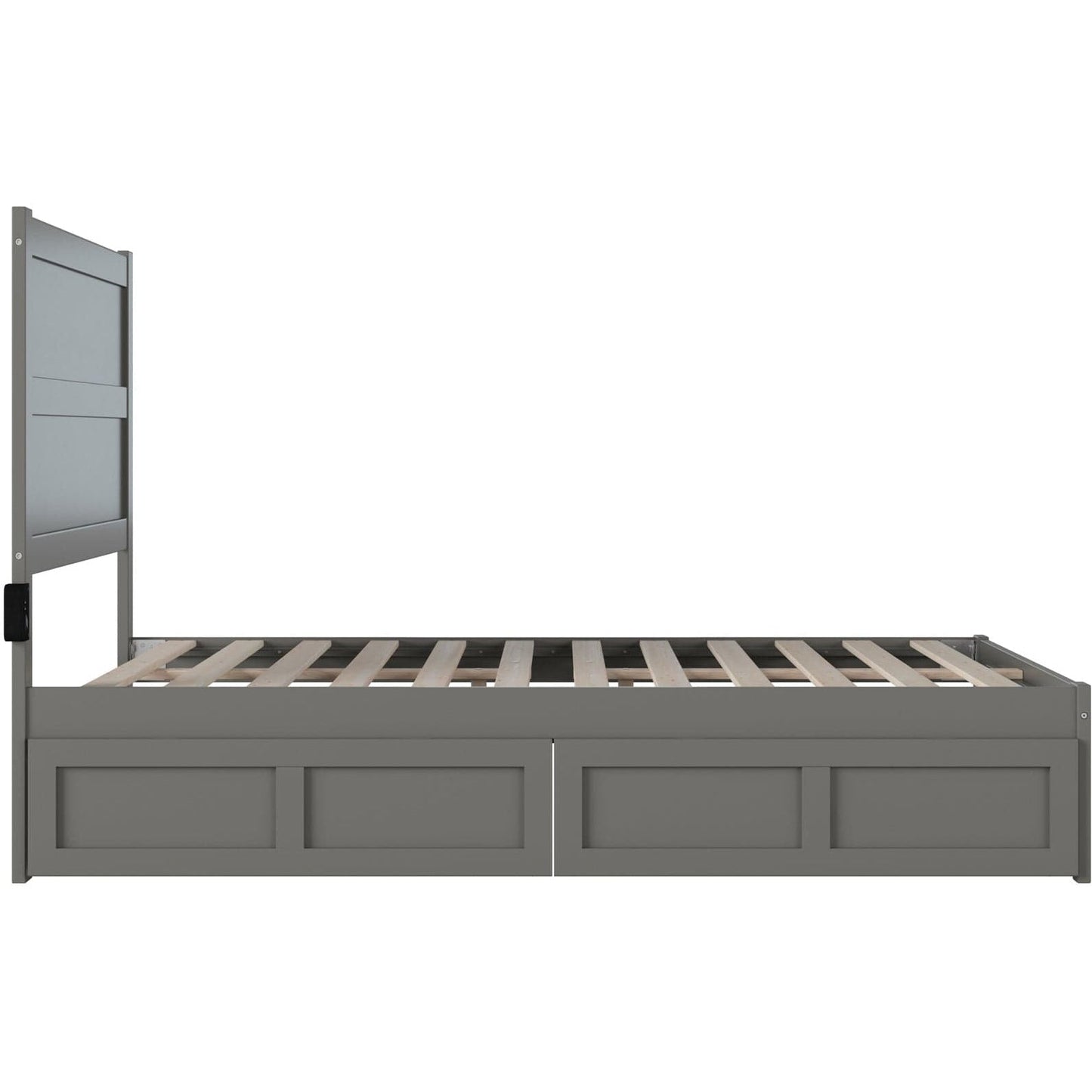 AFI Furnishings NoHo Full Bed with 2 Drawers in Grey AG9113339