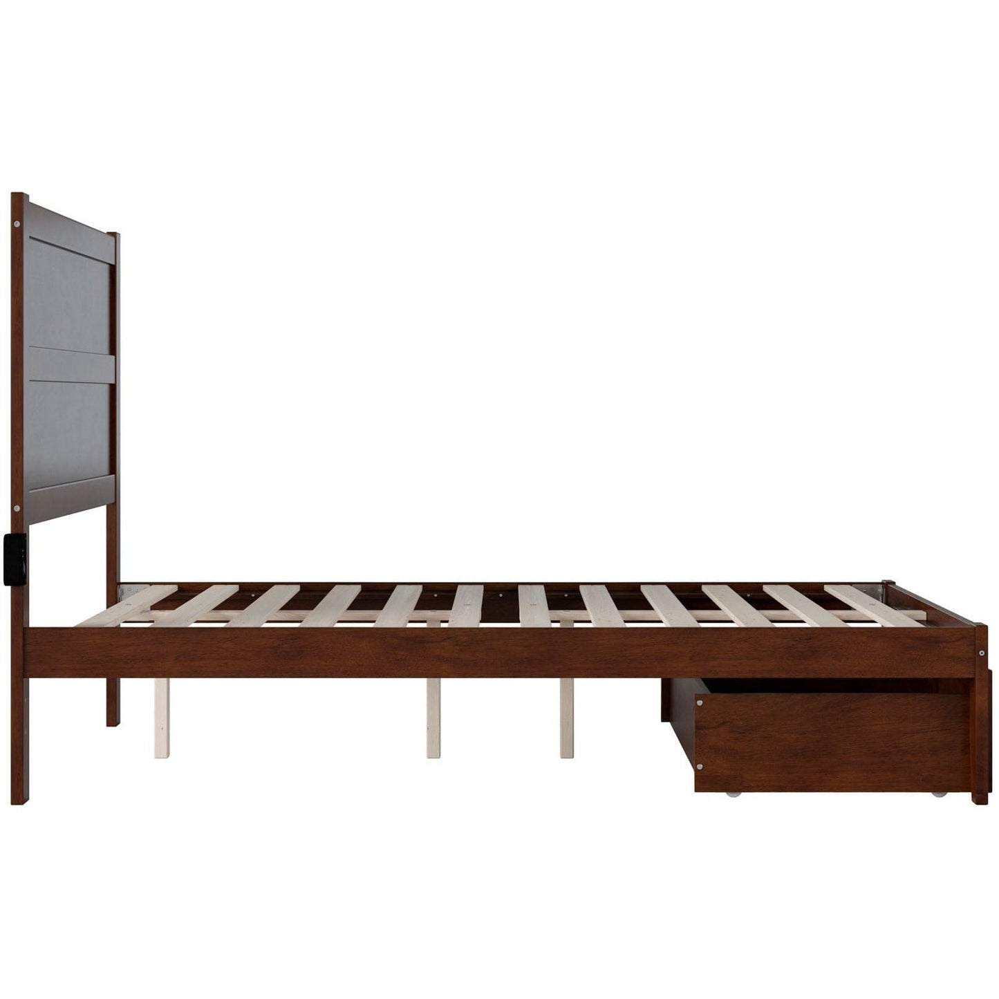 AFI Furnishings NoHo Full Bed with Foot Drawer in Walnut AG9112334