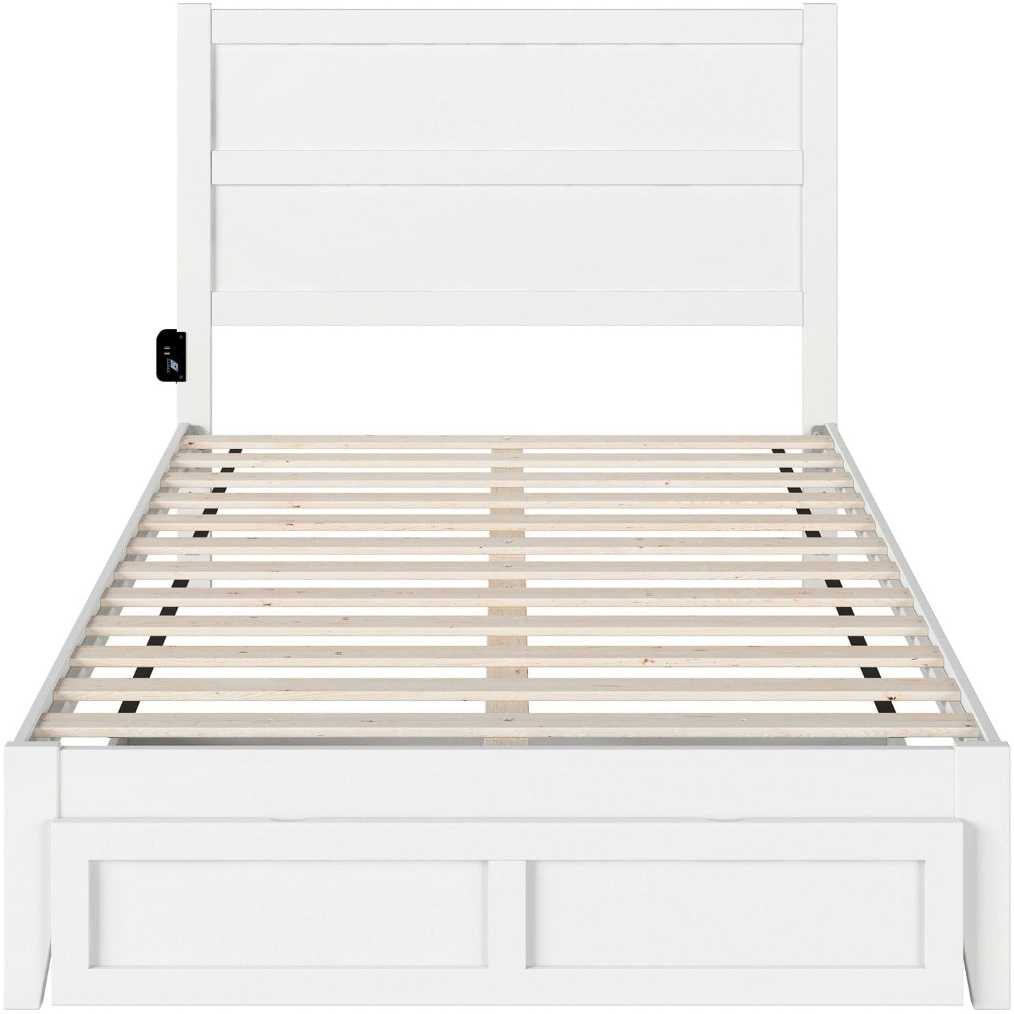 AFI Furnishings NoHo Full Bed with Foot Drawer in White AG9112332