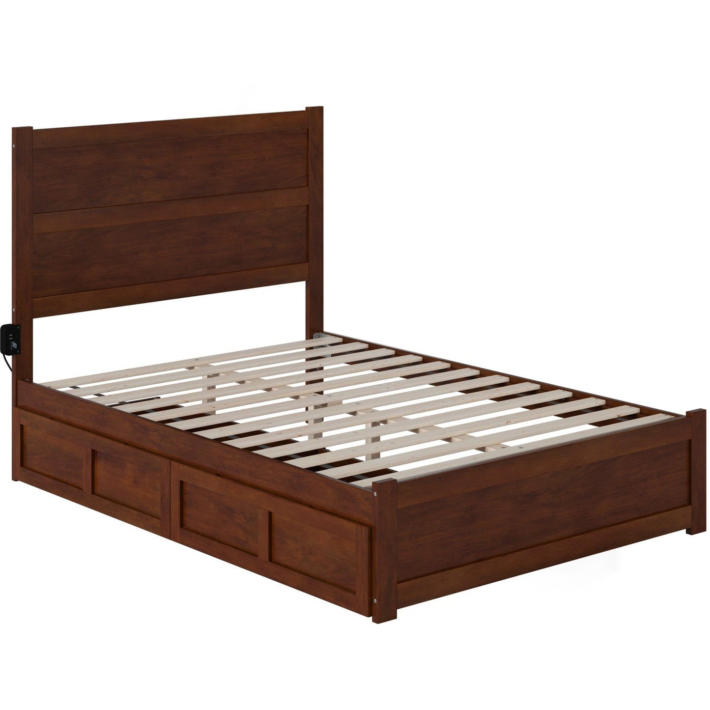 AFI Furnishings NoHo Full Bed with Footboard and 2 Drawers in Walnut AG9163334