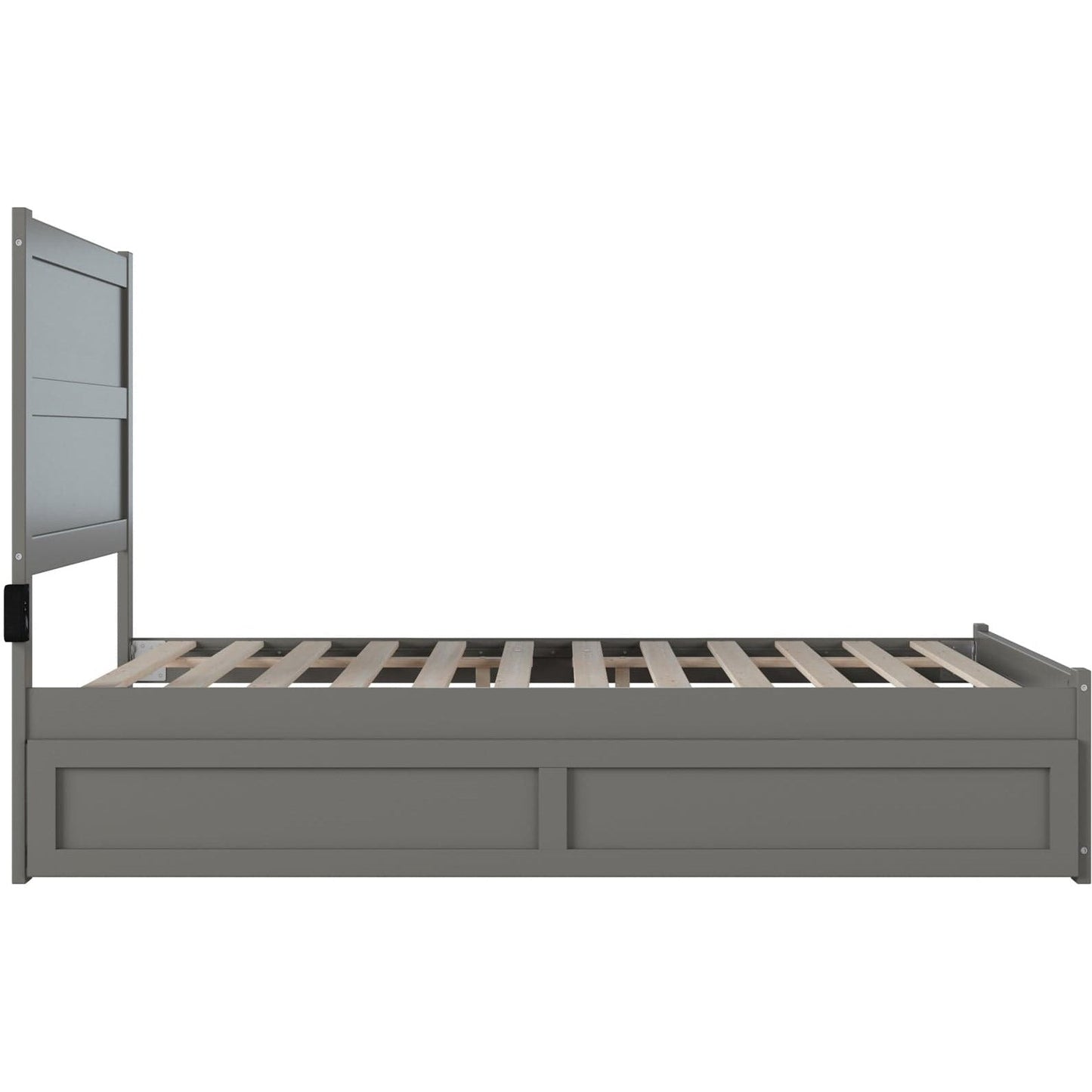 AFI Furnishings NoHo Full Bed with Footboard and Twin Trundle in Grey AG9161239