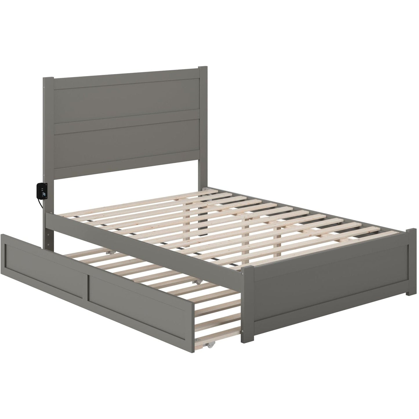 AFI Furnishings NoHo Full Bed with Footboard and Twin Trundle in Grey AG9161239