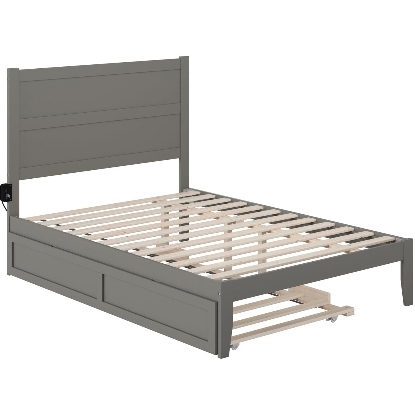 AFI Furnishings NoHo Full Bed with Twin Trundle in Grey AG9111239