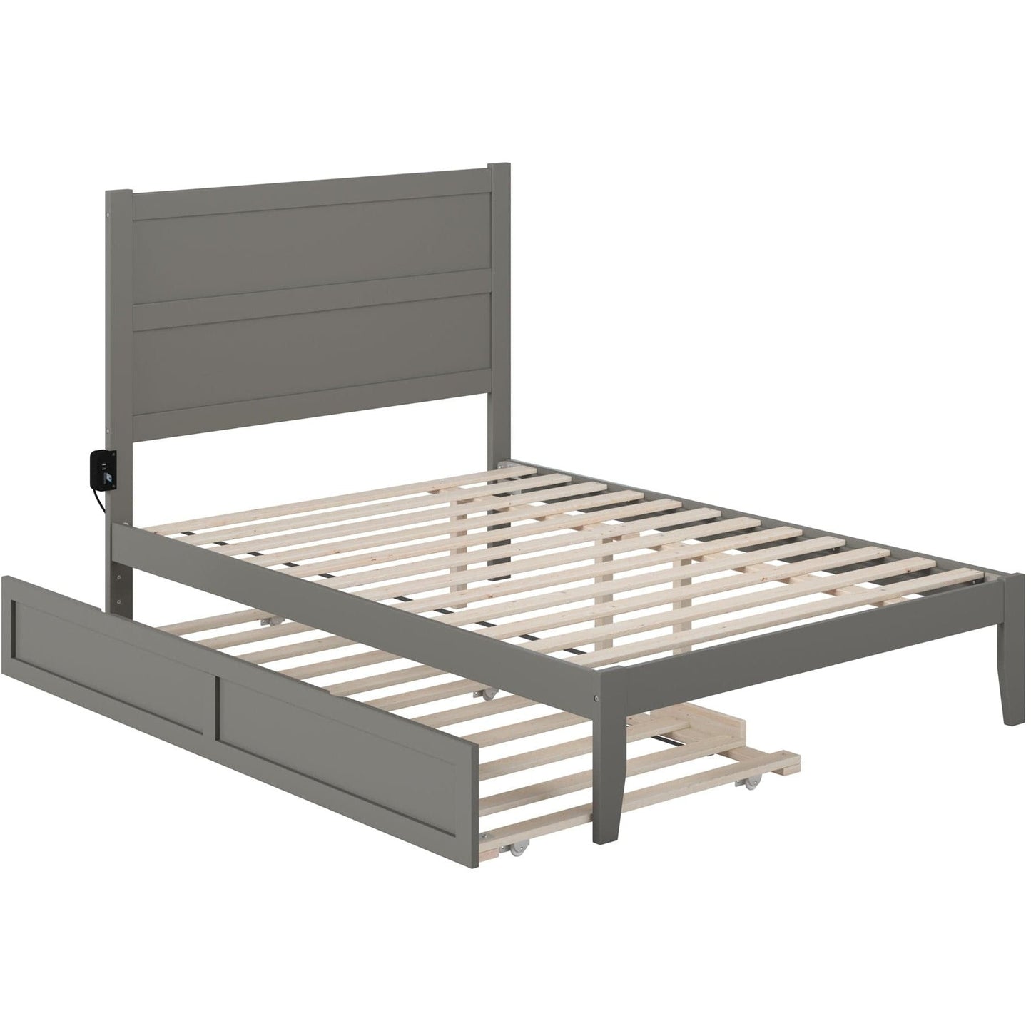 AFI Furnishings NoHo Full Bed with Twin Trundle in Grey AG9111239